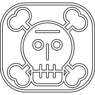 Kafatası tasarımlı izole bir kafatası