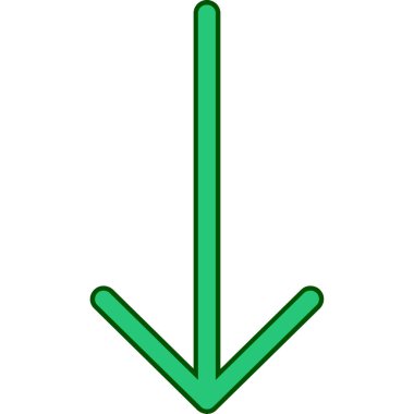 yukarıyı gösteren Yeşil ok