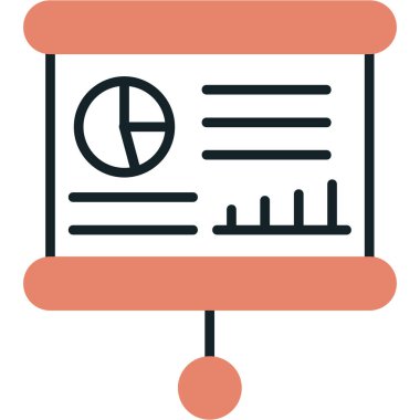 business board simgesi vektör illüstrasyonu