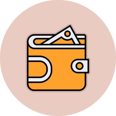 cüzdan ikonu vektör illüstrasyonu