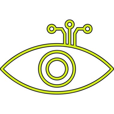 Çizgi film gözünün vektör çizimi