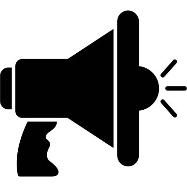 megafon simgesi, vektör illüstrasyonu