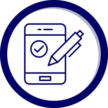 Mobil uygulama modern simgesinin vektör illüstrasyonu