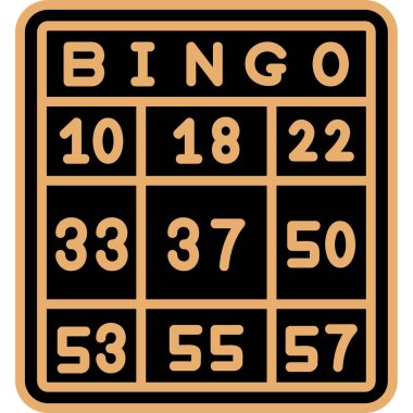 Bir kumarhane bingosunun vektör çizimi