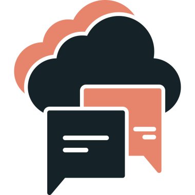 Dolu ana hatlı web bulut hesaplama simgesi