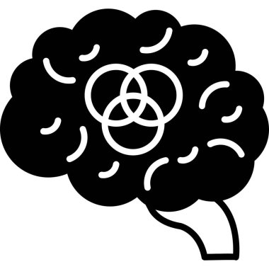 beyin ikonu vektör illüstrasyonu