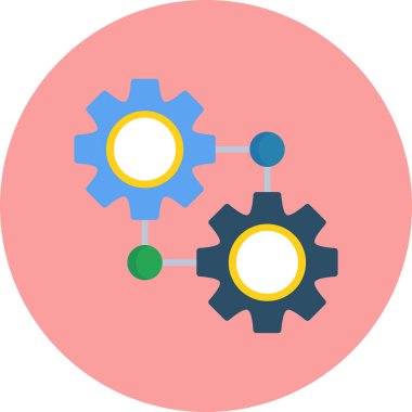 Dişliler. Web simgesi basit illüstrasyon