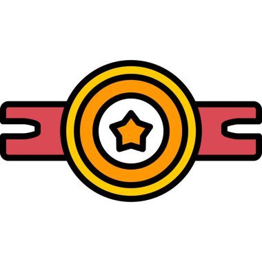 Moda stili izole edilmiş arka planda madalya simgesi