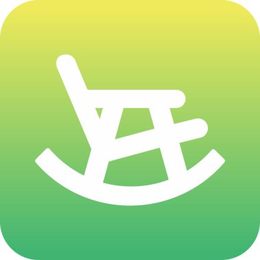 Tek sandalyeli bir simgenin vektör illüstrasyonu