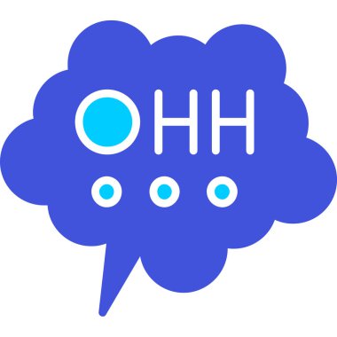 kabarcık sohbet simgesi, basit vektör illüstrasyonu