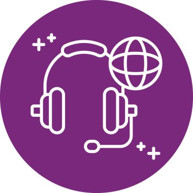 vektör kulaklık simgesi illüstrasyonu