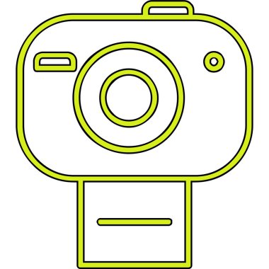 Kamera. Web simgesi basit illüstrasyon