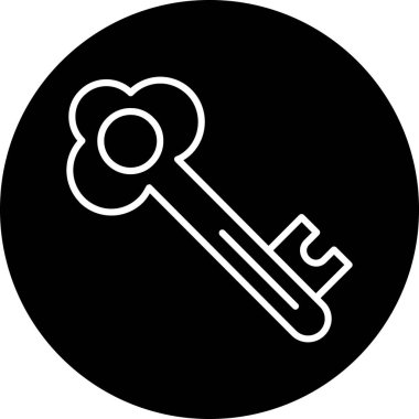 Anahtar simgesi vektör illüstrasyonu