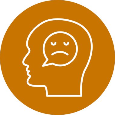 üzgün kişi simgesi vektör illüstrasyonu