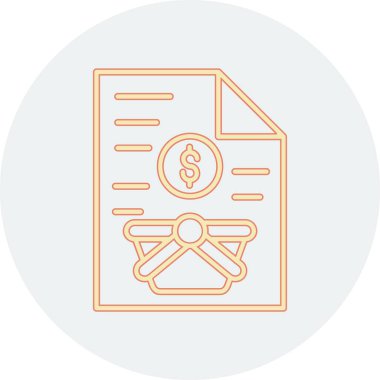 Bir belge simgesinin vektör illüstrasyonu