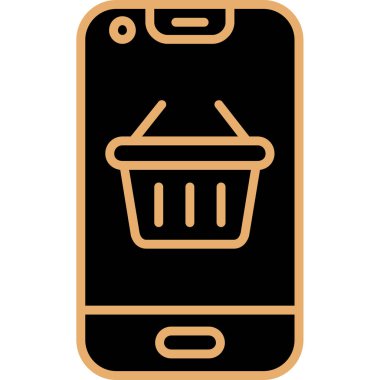 Cep telefonlu alışveriş sepeti.