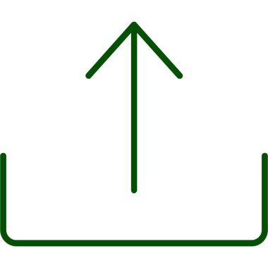 Ok yukarı simgesi. vektör illüstrasyonu