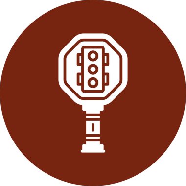 Yol işareti simgesinin vektör illüstrasyonu