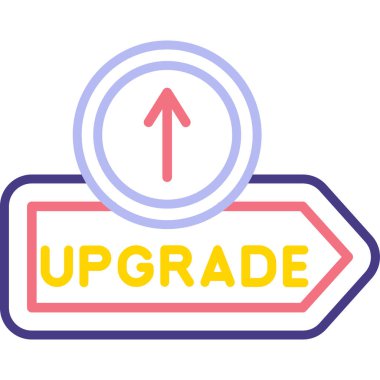 Kırmızı ve mavi renk simgesinin vektör çizimi