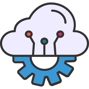 bulut depolama vektörü simgesi