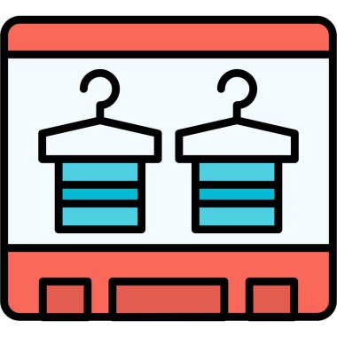 Çamaşır. Web simgesi basit illüstrasyon