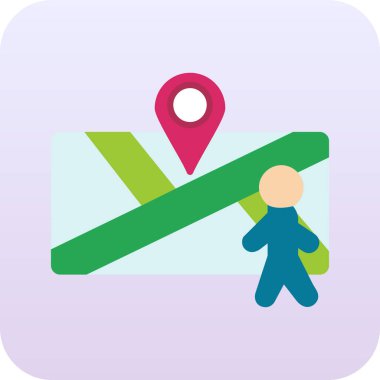 harita simgesi vektör illüstrasyonu