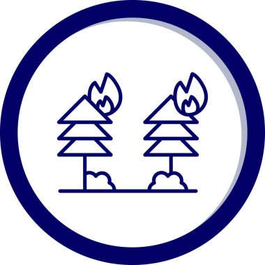 Ağaç simgesinin vektör illüstrasyonu