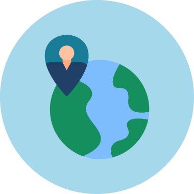 Harita. Web simgesi basit illüstrasyon