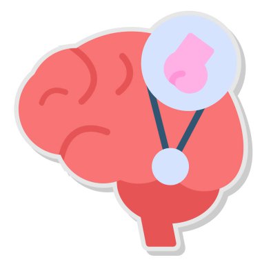 Beyin. Web simgesi basit tasarım