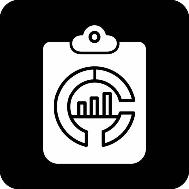 İş grafiği simgesinin vektör illüstrasyonu