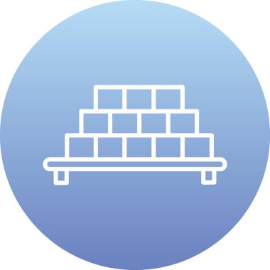 Taşıyıcı simgesi mavi vektörü beyaz arkaplanda izole edildi