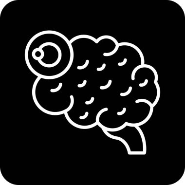 Beyin. Web simgesi basit illüstrasyon