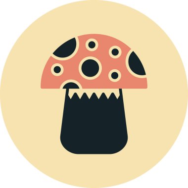 Mantar. Web simgesi basit tasarım