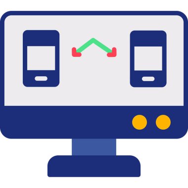 Bilgisayar. Web simgesi basit illüstrasyon