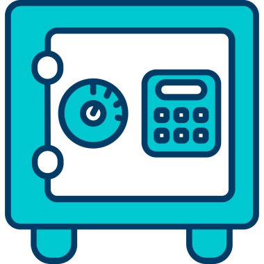 Bir makine simgesinin vektör illüstrasyonu