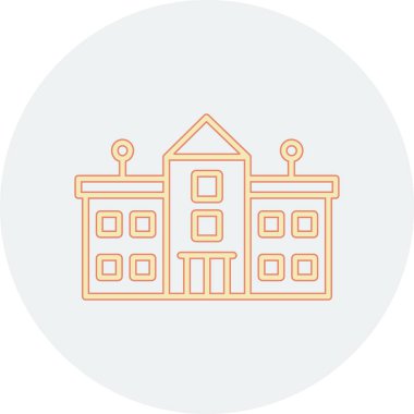 Bina. Web simgesi basit illüstrasyon