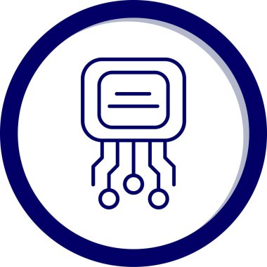 İşlemci. Web simgesi basit illüstrasyon