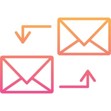 e- posta simgesi vektörü. İnce çizgi işareti. izole edilmiş sınır sembolü çizimi