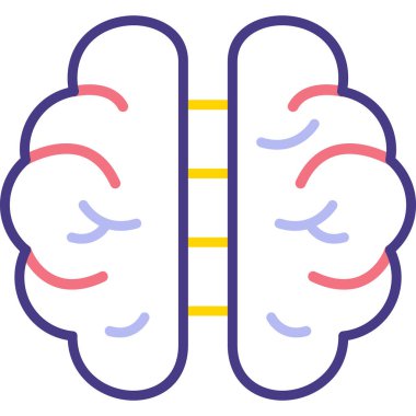 Beyin. Web simgesi basit tasarım