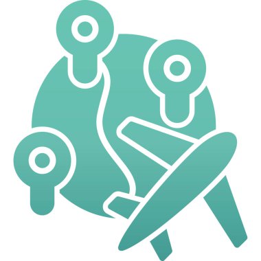 Uçak. Web simgesi basit illüstrasyon