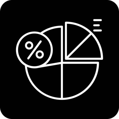 Bir pasta grafiği simgesinin vektör çizimi