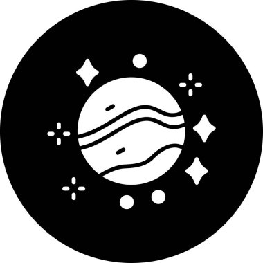 Ay ikonu vektör illüstrasyonu