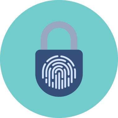 Parmak izi. Web simgesi basit illüstrasyon