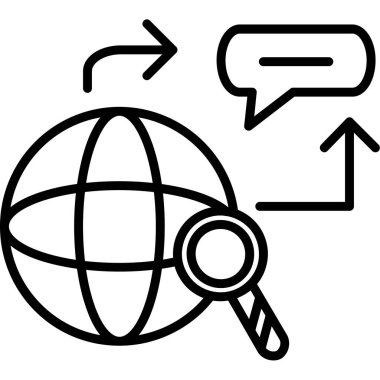 Genel arama simgesi, anahat stili