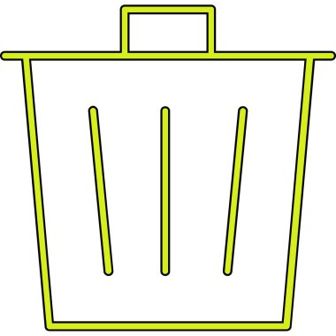 Çöp kutusu simgesi, vektör illüstrasyonu beyaz arkaplanda izole edildi