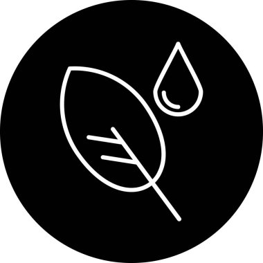 Bir yaprak simgesinin vektör illüstrasyonu