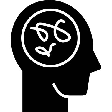 Beyin. Web simgesi basit tasarım