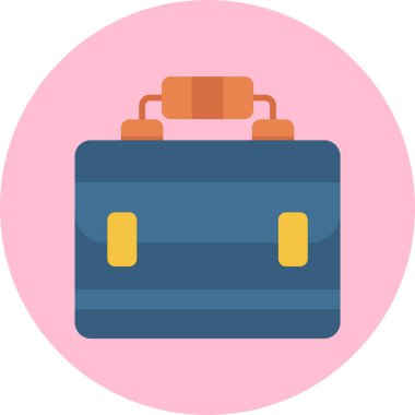 Evrak çantası. Web simgesi vektör illüstrasyonu