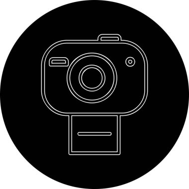 kamera simgesi vektör illüstrasyonu