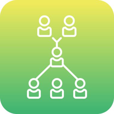 Benzersiz ağ vektör simgesi